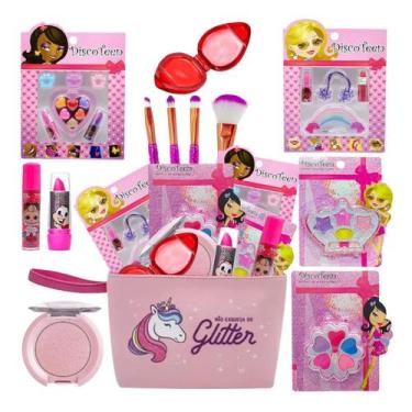 Imagem de Kit De Maquiagem Infantil Com Necessaire + Cortesia BZ125M - Bazar na 