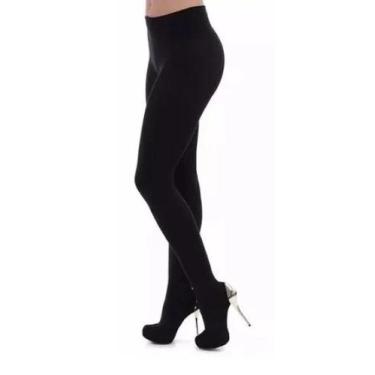 Imagem de Kit 12 Meias Calça Feminina Térmica Flanelada Com Pé Atacado - Sarat M