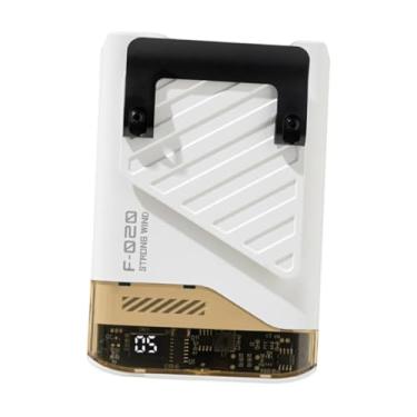 Imagem de Bothyi Ventilador portátil de mão versátil para equipamentos pessoais, ventilador de cintura, ar condicionado para viagens, pesca, trabalho ao ar livre, mesa, Branco