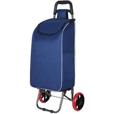 Imagem de Carrinho De Compras Dobrável Sobre Rodas, Carrinho De Supermercado Utilitário Para Subir Escadas, Mochila Destacável, Brown