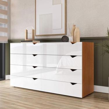 Imagem de Cômoda Organizadora 150cm com 8 Gavetas 240820 Linha Porto Politorno, 