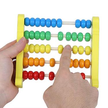 Imagem de Akozon Akozon Educational Wooden Aitmetic Rack Toy for Kids - Aprendendo Cedo o Brinquedo de Matemática para Menino e Menina, Aprimora a Coordenação Olho -mão, 12 meses+