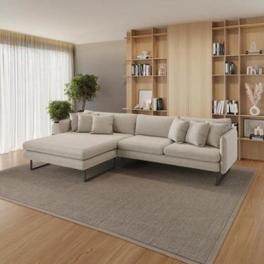 Imagem de Sofá 5 Lugares Linho 92cm X 284cm Ricco - Estofart