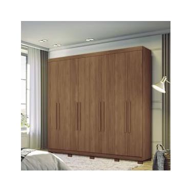 Imagem de Guarda-Roupa Casal Santos Andirá Master New com 8 Portas, 4 Gavetas e 10 Prateleiras – 238,8cm de largura