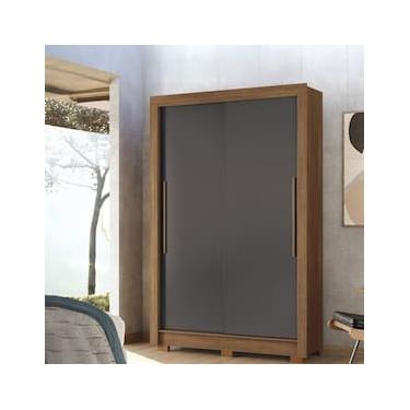 Imagem de Guarda-Roupa Solteiro Santos Andirá Lapa com 2 Portas, 2 Gavetas e 3 Prateleiras – 140cm de largura