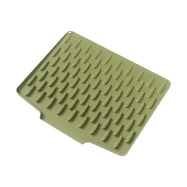 Imagem de DimyFew Tapete de silicone para escorredor de louças, superfície protetora resistente e antiderrapante, Verde