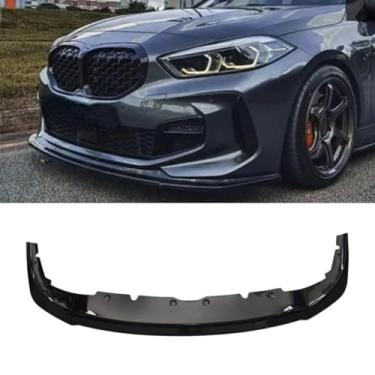 Imagem de 3 peças para para-choque dianteiro do carro, spoiler, difusor labial, peça de modificação para 1 série F40 2020-2024 capa protetora de para-choque (aparência de carbono)