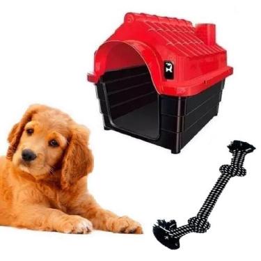 Imagem de Mordedor Corda Pet Resistente Interativo + Casinha Pet N3 - MecPet