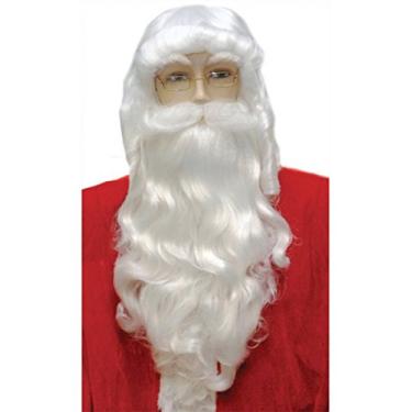 Imagem de Conjunto de peruca e barba de Papai Noel, Branco, One Size Fits Most