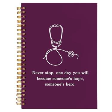 Imagem de BearCake Caderno de enfermeira, presentes de estudante de enfermagem, estetoscópio, diário de caderno de médico médico, futuro, enfermeira, estudante de medicina, presente de graduação, capa dura