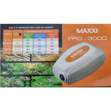 Imagem de Compressor De Ar Maxxi Pro-3000 3,5w Para Aquários Até 100l, 110V