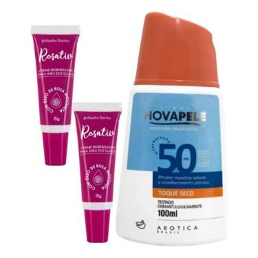 Imagem de 2 Creme Regenerador para Área dos Olhos Rosativ + Protetor Solar Nova 