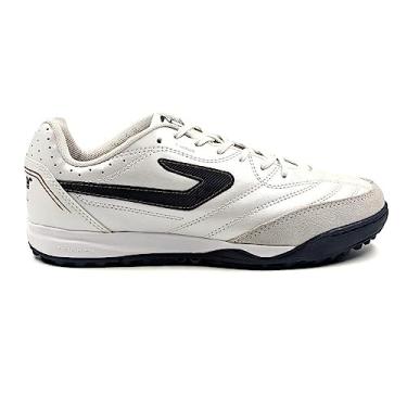 Imagem de Chuteira Topper Maestro TD IV Society, Masculino, Branco/Preto/Dourado, 43
