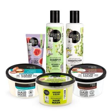 Imagem de Kit Cronograma Capilar Premium base Hidratação Organic Shop