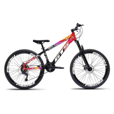 Imagem de Bicicleta GTS Predador Freeride de Grau Aro 26 Freio a Disco 21 Marchas Cambios Shimano-Unissex