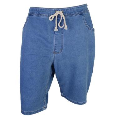 Imagem de Bermuda Jeans Masculina Tharog Jogger Plus Size Azul - BSC7-Masculino