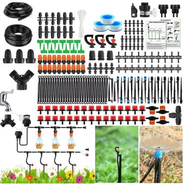Imagem de Sistema de irrigação por gotejamento Rhncof 302PCS para jardim com pulverizadores