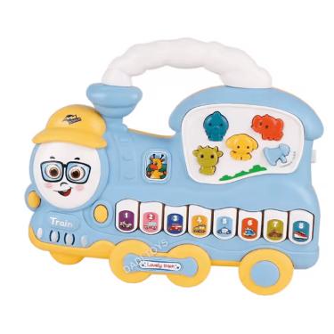 Imagem de Teclado Music Interest - Lovely Trem Musical  - azul e branco - SL273 TERRACO