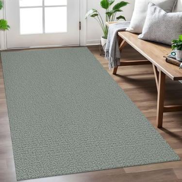 Imagem de EARTHALL Tapete lavável 9,5 cm x 1,5 m antiderrapante para entrada, tapete de borracha trançado, tapete de entrada interno e externo para cozinha, hall de entrada, porta da frente, sala de estar