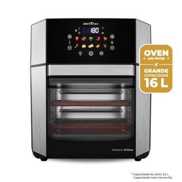 Imagem de Fritadeira Elétrica Air Fryer Britânia Oven BAF16A 4 em 1 Sem Óleo com Tecnologia Air Flow 1900W - 16 litros 