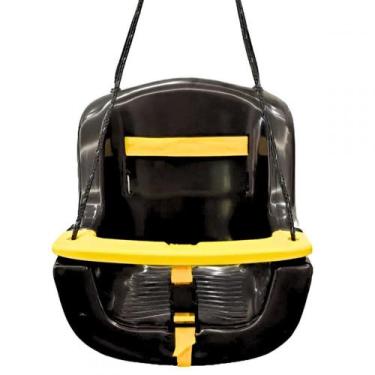 Imagem de Balanço Infantil Bebê Kids Com Cinto + Cordas Cor Preto - Pruden Auto