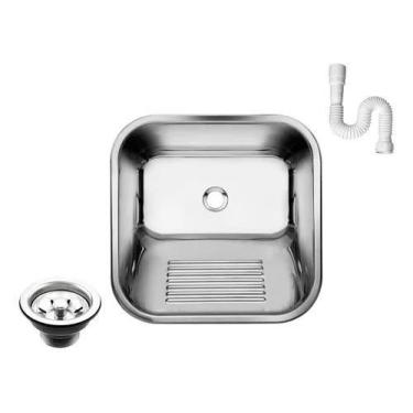 Imagem de Tanque Inox 304 As Lavanderia 40x40 Medio 22l