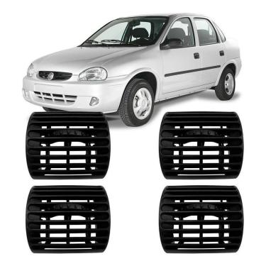 Imagem de Kit Grade Difusor Ar Corsa Classic 1994 A 2013 Preto