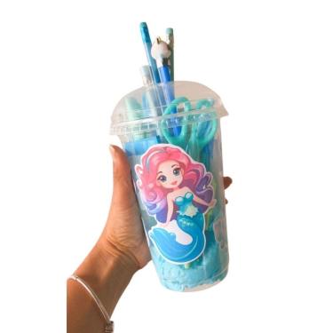 Imagem de Copo Da Felidade Fundo Do Mar Milk Paper 15 Itens Presente