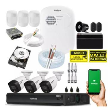 Imagem de Kit Alarme e Câmeras Intelbras 2 em 1 Segurança Completa