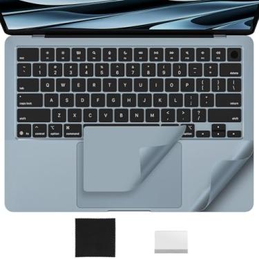 Imagem de Capa para descanso de mãos compatível com MacBook Air de 33.0 cm M4 M3 Chip A3240 A3113 2025 2024 para Apple MacBook Air 13,6 polegadas M4 M3 A3113 Touchpad Capa protetora (azul celeste)