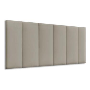 Imagem de Painel Cabeceira Cama King Box Quarto Veludo Kit 10 Modulos Marrom - A