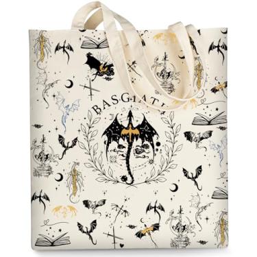 Imagem de AUSVKAI Sacola de lona 4ª asa estética para mulheres, quarta bolsa reutilizável de algodão para compras, praia e presentes modernos de aposentadoria