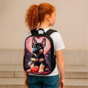 Imagem de Mochila Escolar Média Infantil 10 Litros Nylon Reforçada Desenho Versátil Passeio Pet-Masculino
