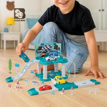Imagem de Brinquedo Pista de Estacionamento 40 peças Diversão Infantil Pista de 