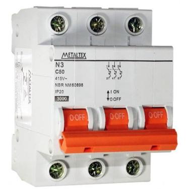 Imagem de Disjuntor 3X50A 3Ka-220V Curva C N3-3C50
