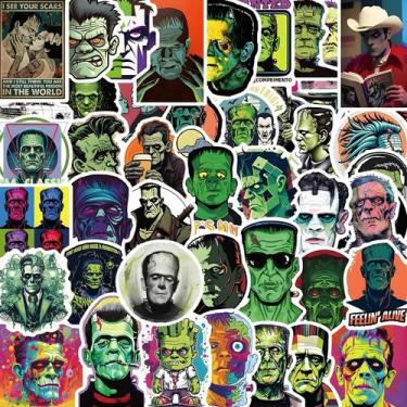 Imagem de Adesivos De Monstro Frankenstein 52 Unidades De Vinil À Prova D'água P