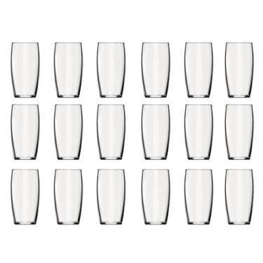 Imagem de Jogo 18 Copos Oca 300ml Agua Vidro Transparente Suco Nadir - NADIR FIG