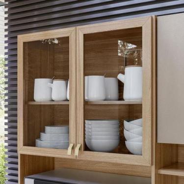 Imagem de Kit para Cozinha Compacta Amora Amêndola Nude Prime TX  Demóbile - Dem