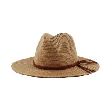 Imagem de Chapéu Panamá de Palha Unissex - Aba Larga, Proteção UV, Ideal para Pr