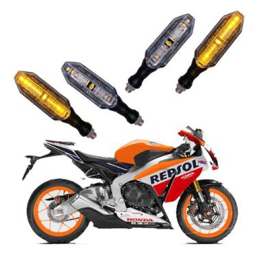 Imagem de KIT 4 Seta Esportiva Pisca de Led Modelo P26 para Moto Honda CBR 1000F