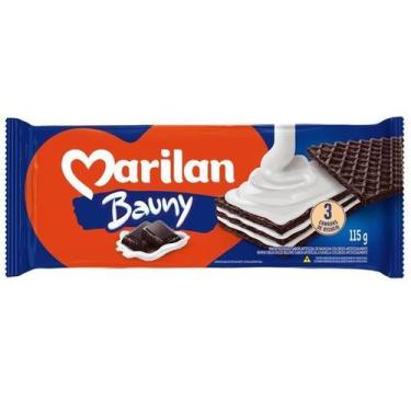 Imagem de Biscoito Bolacha Wafer Baunilha/Chocolate Casquinha Crocante - Marilan