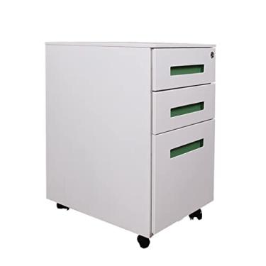 Imagem de Armário de arquivo para escritório doméstico armário móvel de aço sob a mesa armário de arquivo móvel com mesa de bloqueio lateral armário pequeno armário baixo para móveis de escritório doméstico
