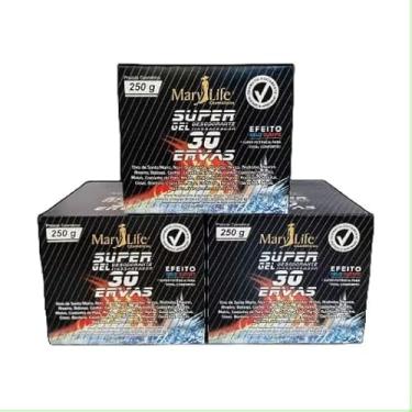 Imagem de Super Gel 30 Ervas, Efetivo Duplo Gelo e Quente, Kit com 3 Potes de 250g cada