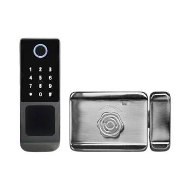 Imagem de Fechadura Inteligente Para Porta Com Impressão Digital Tuya Wifi IP66 