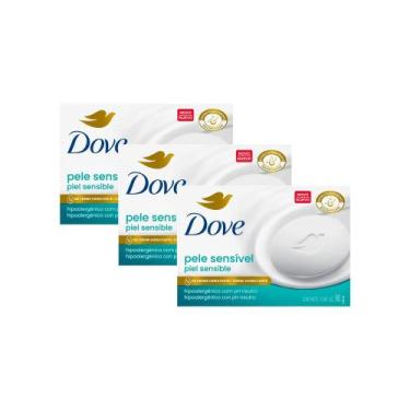 Imagem de Kit 3 Sabonete em Barra Dove Pele Sensível 90g
