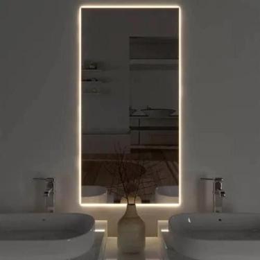 Imagem de Espelho Retangular LED de Parede - Decorativo Bivolt - Ravima, branco 