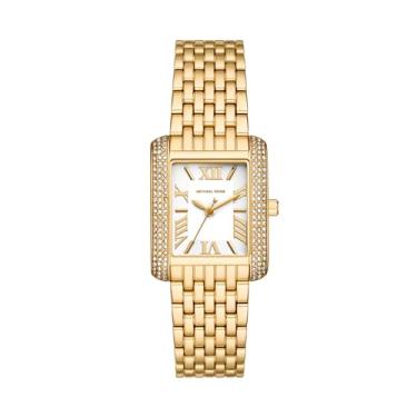 Imagem de Michael Kors Emery Relógio feminino de aço inoxidável dourado com três ponteiros (modelo: MK4826), Dourado