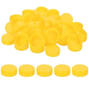 Imagem de PATIKIL Tampa de garrafa de plástico interna de 38 mm/1,5 polegadas, 100 peças de substituição de tampa de garrafa de parafuso, tampas de jarro de armazenamento para artesanato faça você mesmo, suco