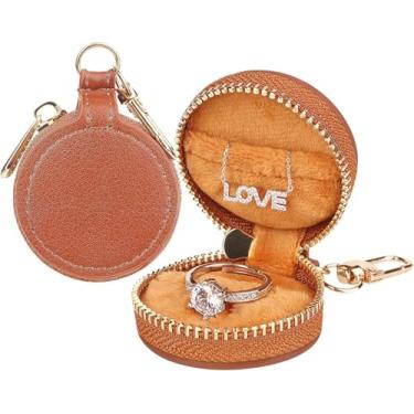 Imagem de Caixa de anel de casamento de veludo de cristal, suporte de anel de noivado, caixa de anel de noivado, caixa de armazenamento de anel de joias de veludo de cristal, pedido de casamento, aniversário de