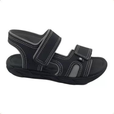 Imagem de Sandália Masculina Infantil Papete Menino Molekinho, Preto cinza, 32